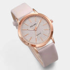 Vayana | Watch for Women - Slim Profile Leather Band Elegant Refined Minimalist Fit-Watches-Black-Camoufit